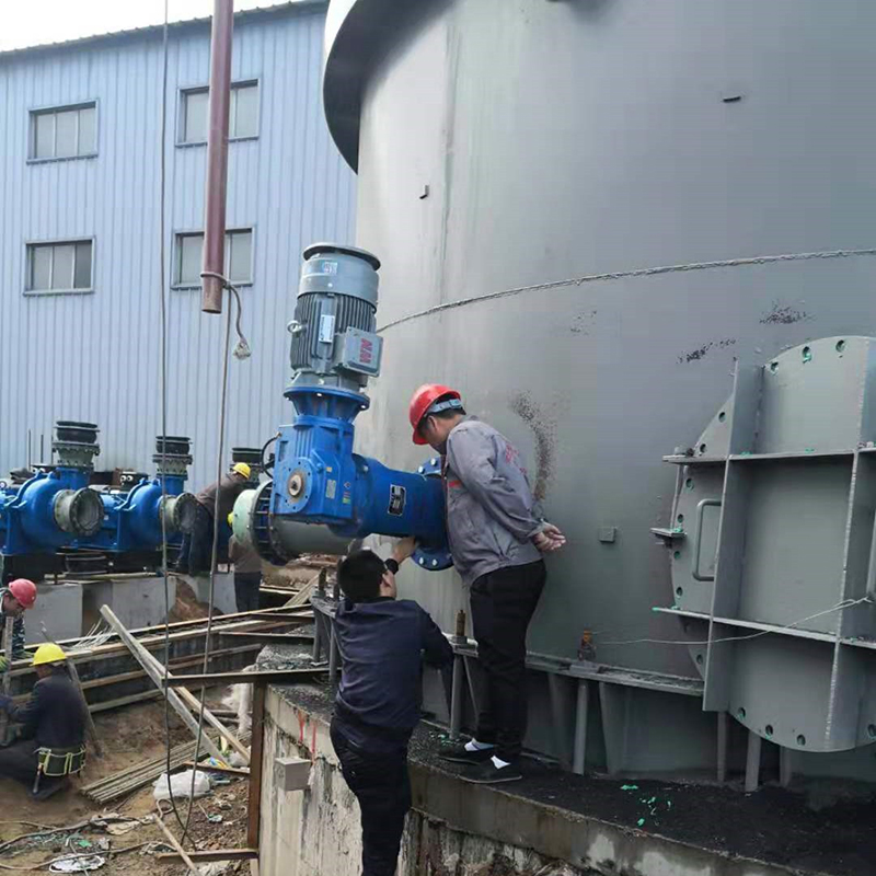 內蒙古熱電項目脫硫塔側入式攪拌器現場指導安裝